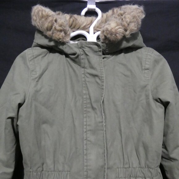 GAP KIDS | xl - extra large regular | Hooded Olive Green Sherpa Lined Parka - Picture 6 of 16